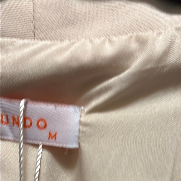 NWT Kirundo Women's Oversized Open Front Tan Blazer Medium - Picture 5 of 6